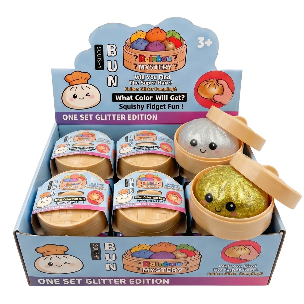 surprise squishy glitter dumpling anti stress toy 10cm assorted