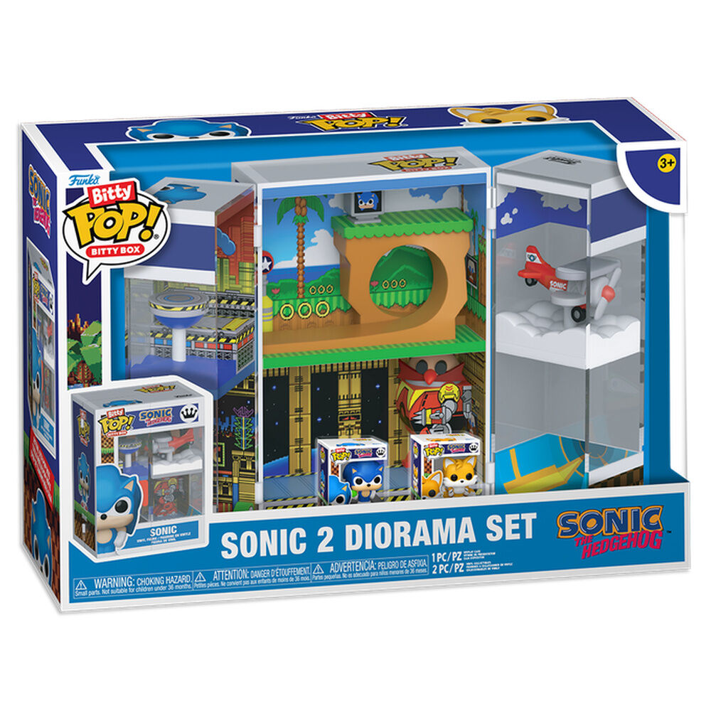 figure bitty pop boxes sonic the hedgehog sonic 2 diorama set