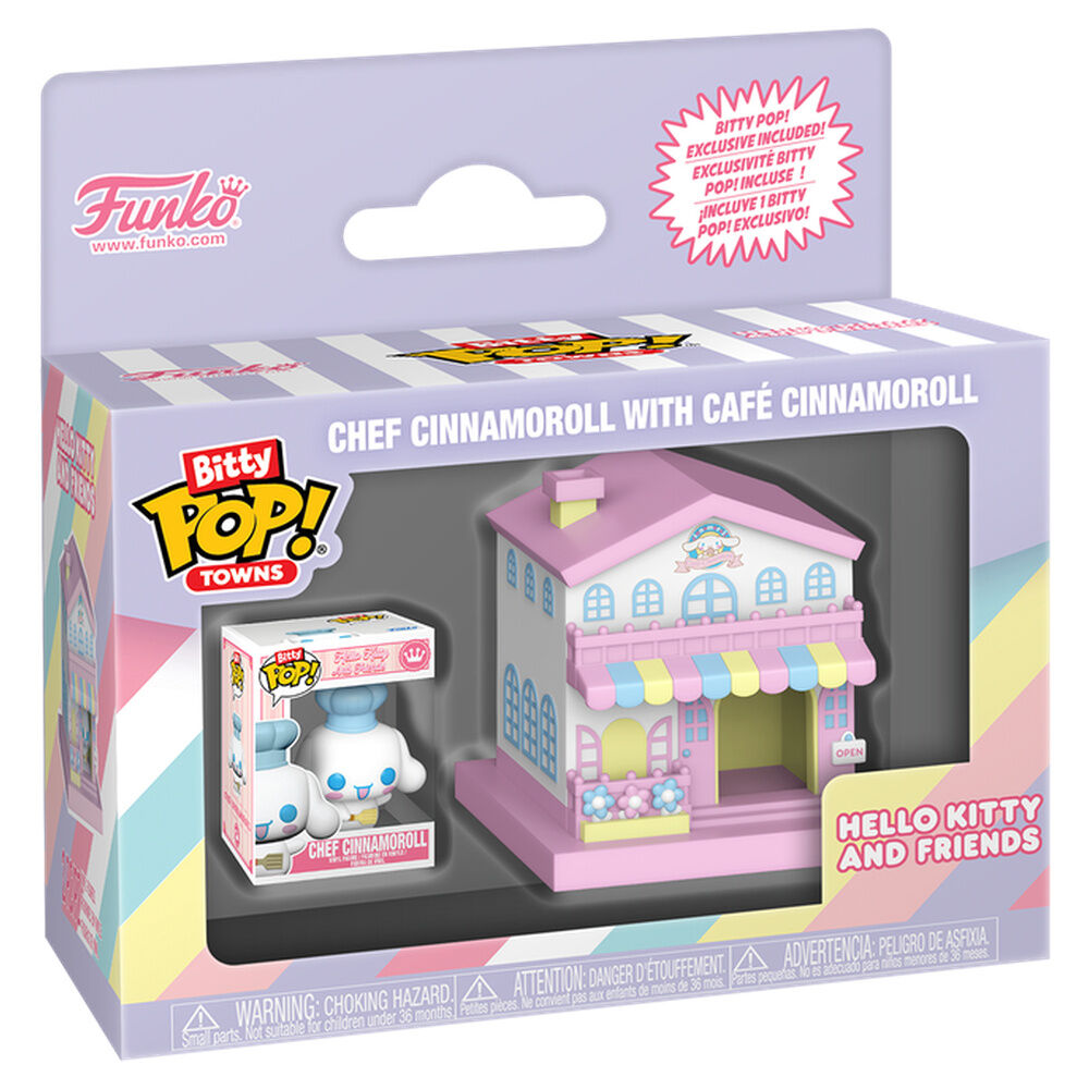 figure bitty pop town hello kitty and friends chef cinnamoroll with cafe cinnamoroll