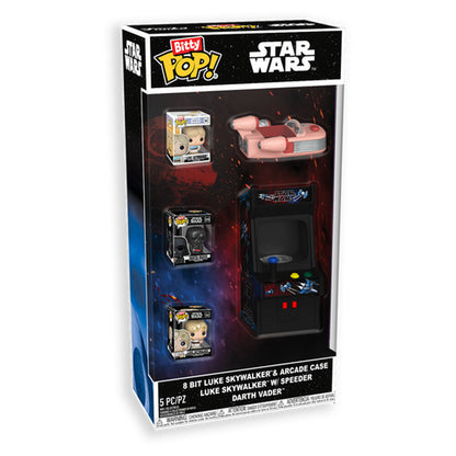 bitty pop star wars 8 bit luke skywalker figure & arcade case
