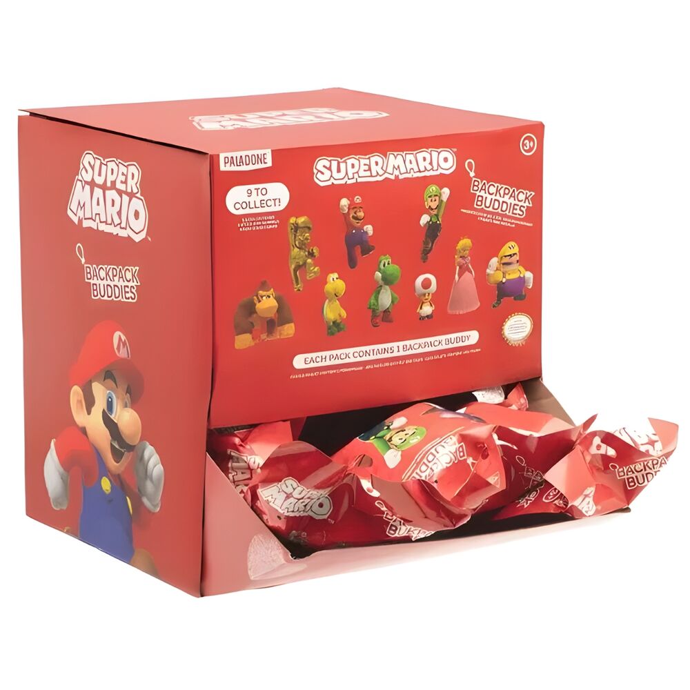 Conjunto Mystery Backpack Buddies Super Mario