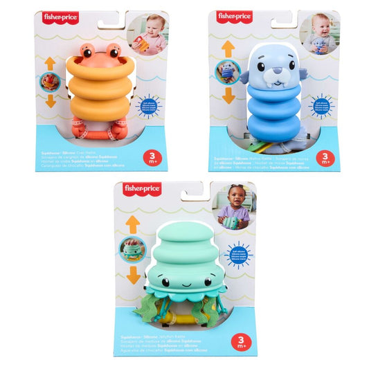 assorted silicone squisheas rattle
