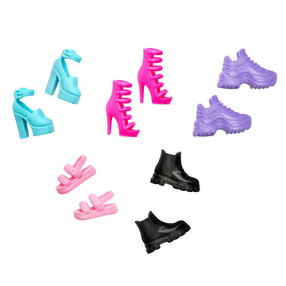set of 5 assorted barbie shoes