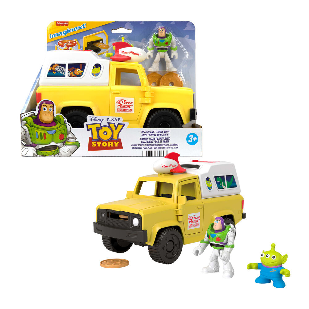 pizza planet truck  figures buzz lightyear and alien toy story disney pixar imaginext