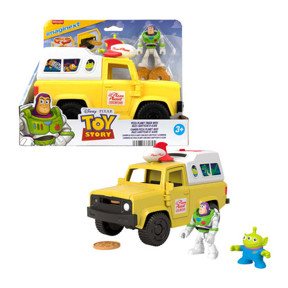 pizza planet truck  figures buzz lightyear and alien toy story disney pixar imaginext