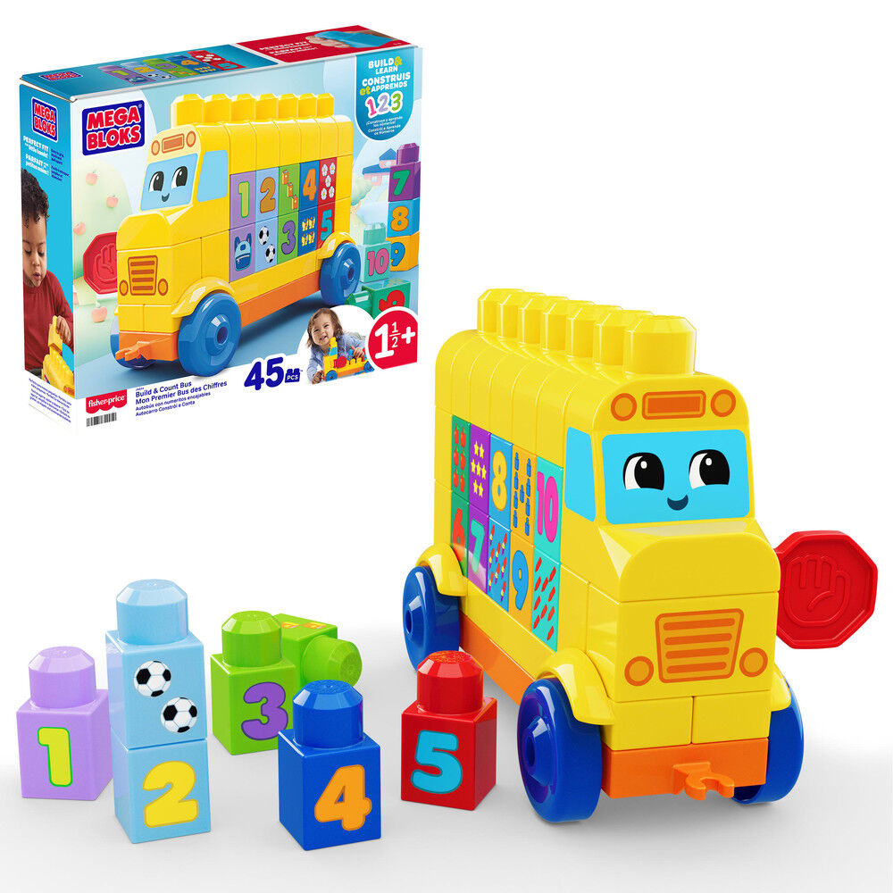 bus numbers interlocking mega bloks 45pcs