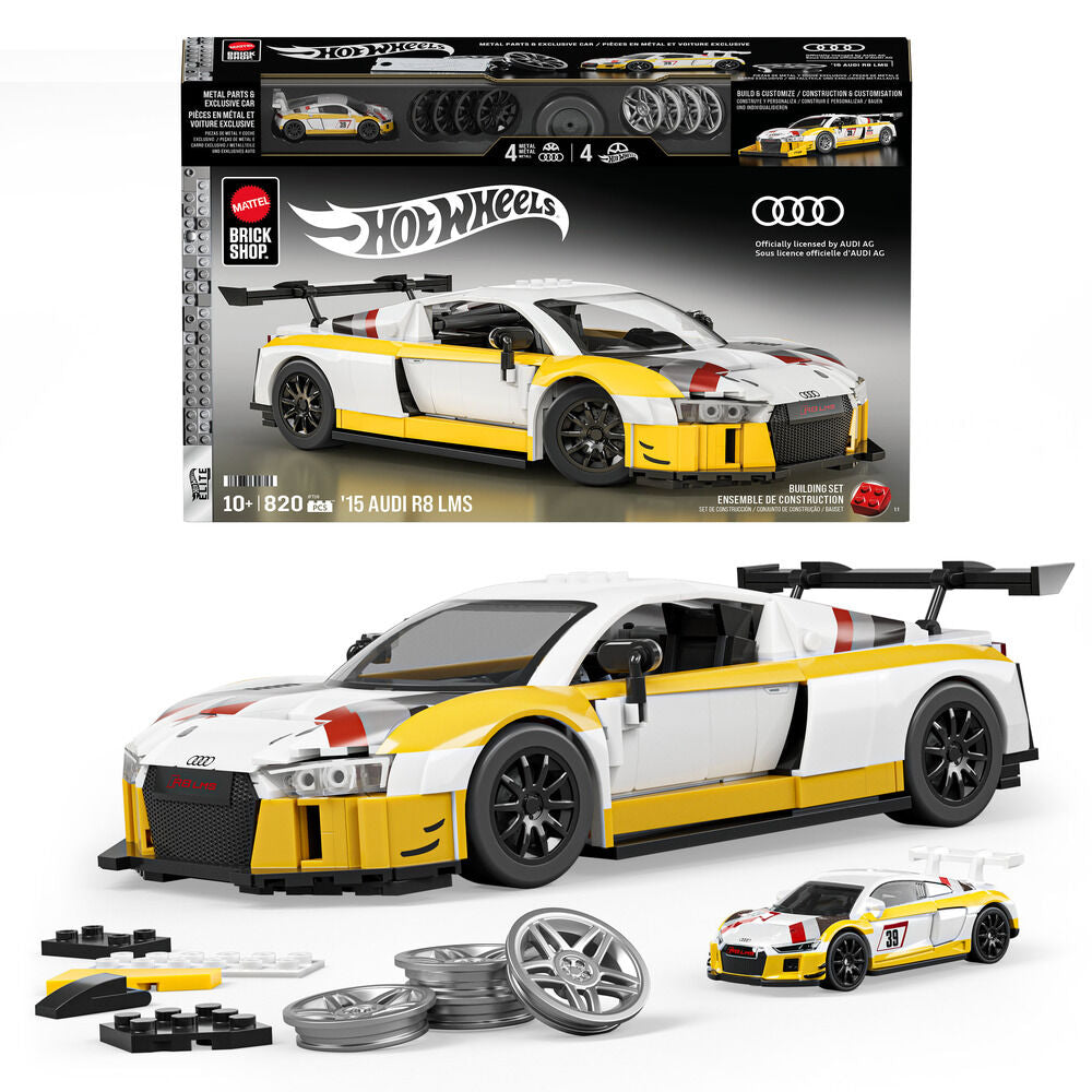 elite construction set audi r8 lms hot wheels