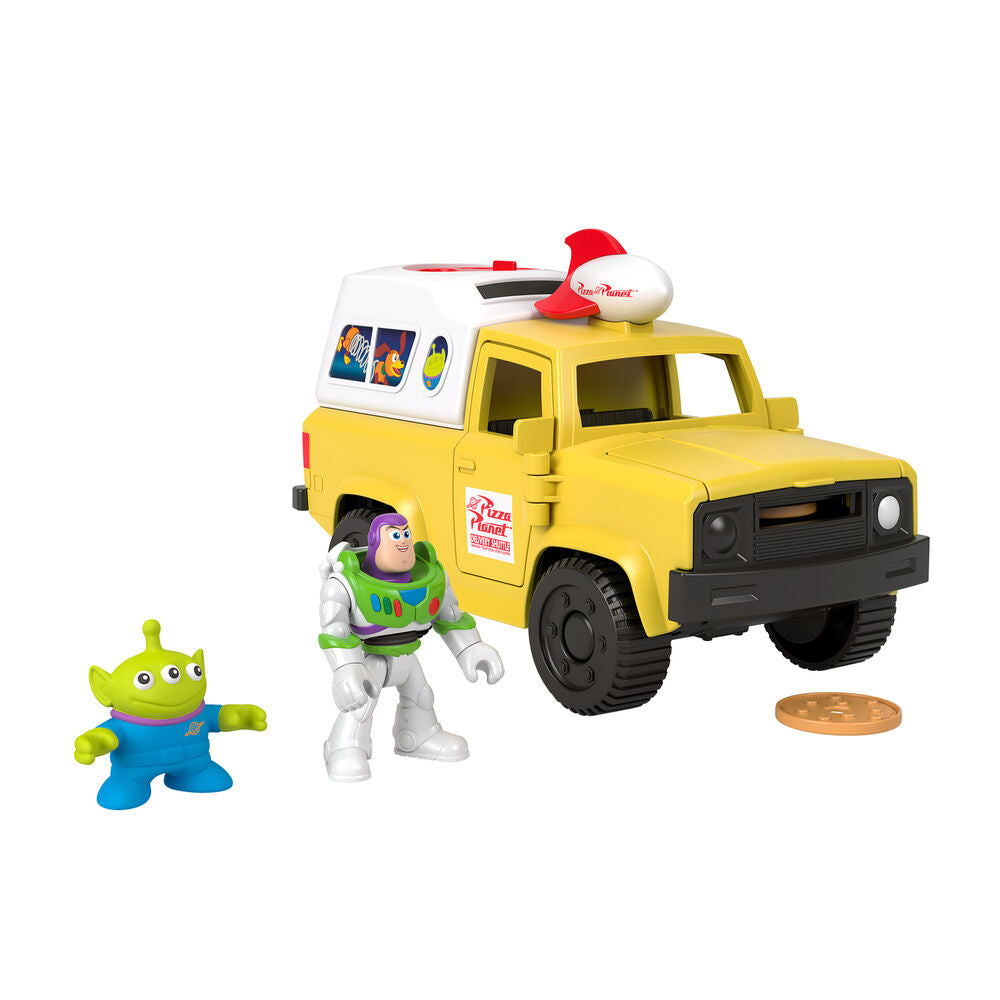 Camion Pizza Planet + figurines Buzz l'Éclair et Alien de Toy Story Disney Pixar Imaginext