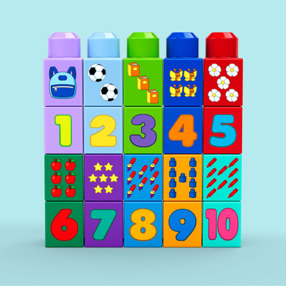 Bus Numbers Interlocking MEGA Bloks 45pcs