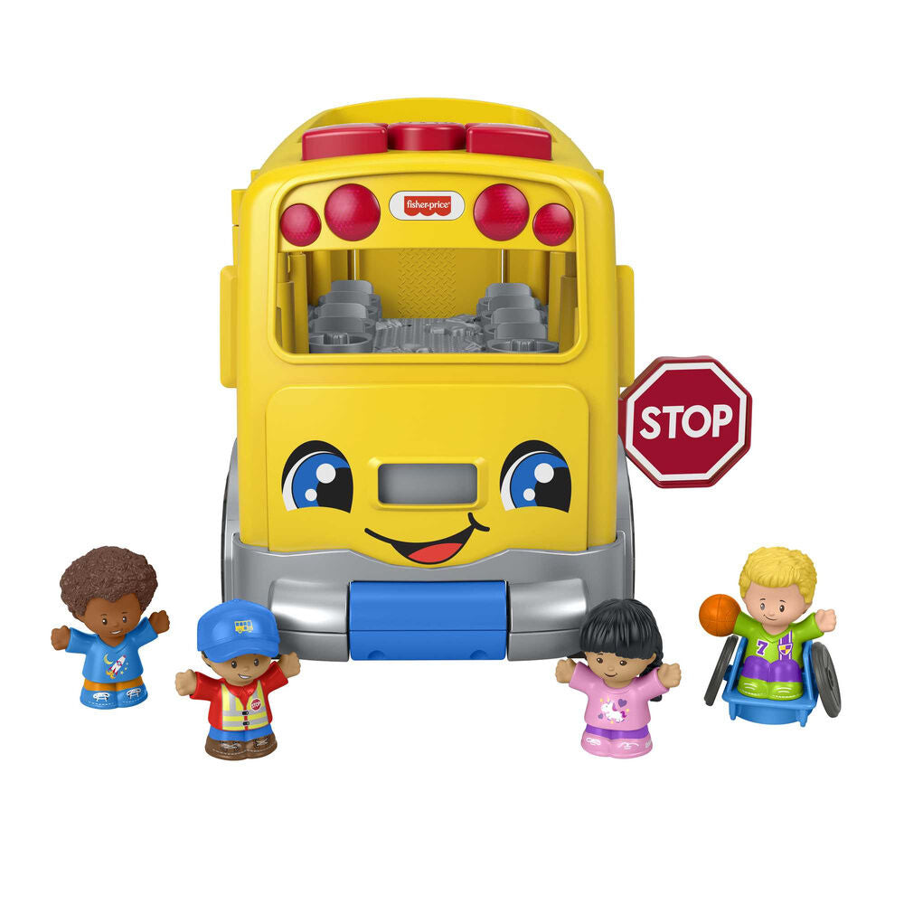 Grande scuolabus piccolo collezionista di personaggi
