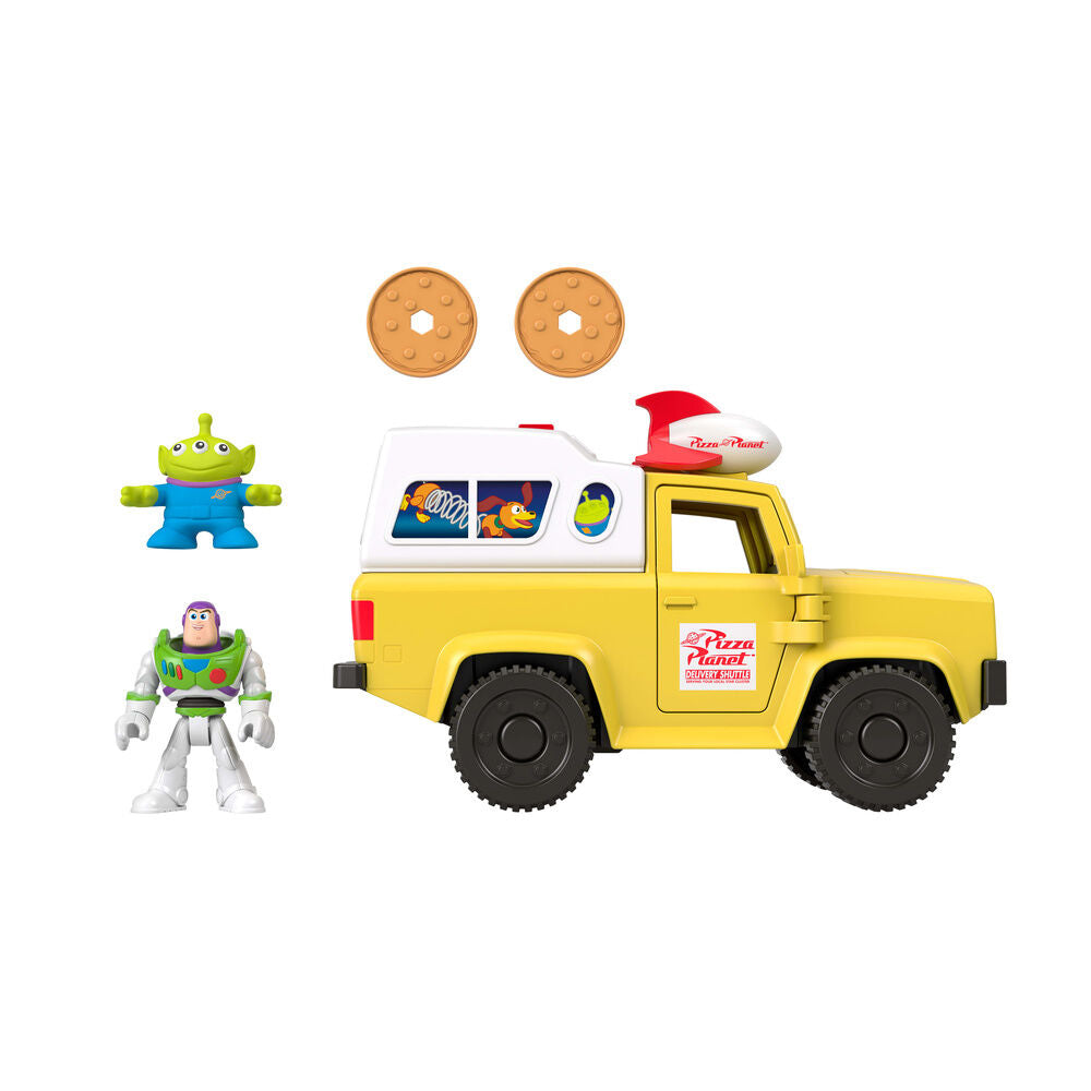 Camion Pizza Planet + figurines Buzz l'Éclair et Alien de Toy Story Disney Pixar Imaginext