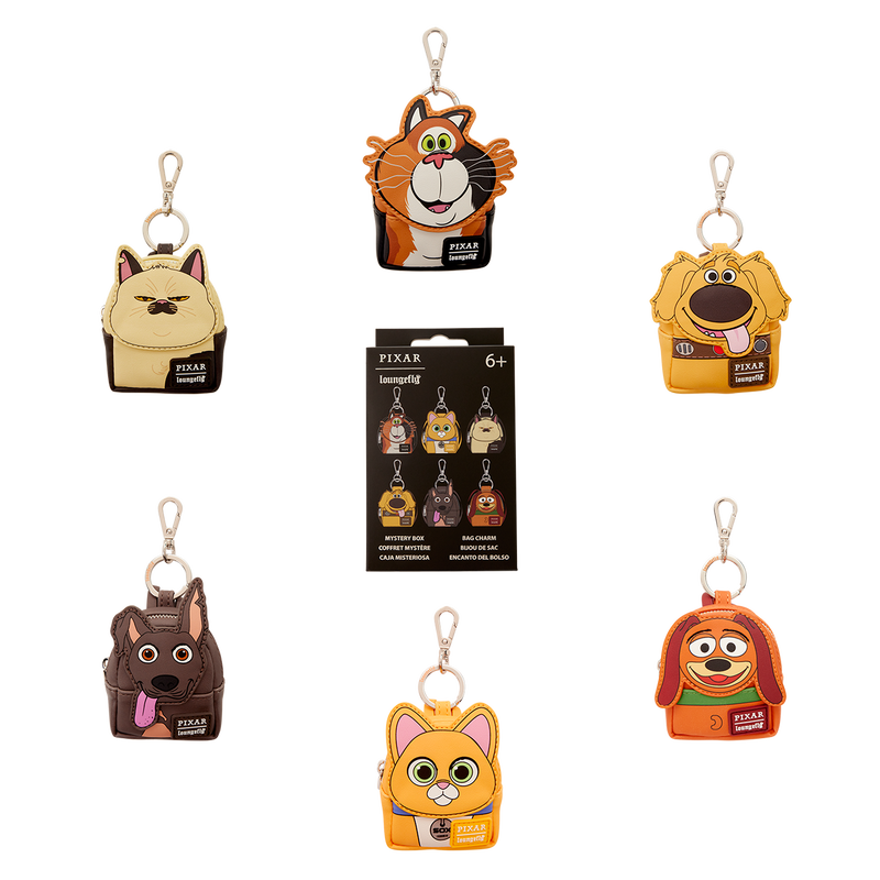 mystery dogs & cats disney pixar loungefly mini backpack keychain