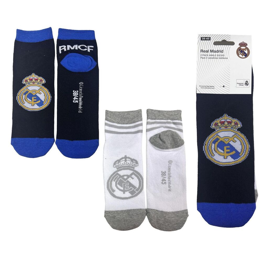 set of 2 pairs of real madrid adult socks