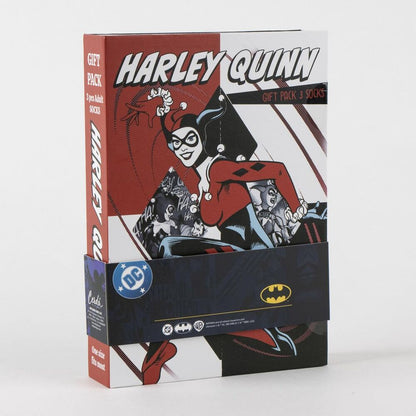 Zestaw 3 skarpetek dla dorosłych z motywem Harley Quinn DC Comics