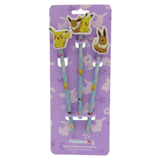 Set di 3 matite Pokémon a forma di fiori