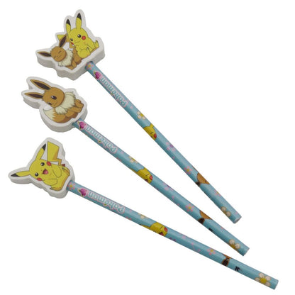 Zestaw 3 ołówków Pokemon Flowers