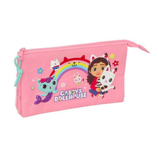 Estuche triple para lápices de la casa de muñecas de Gabby
