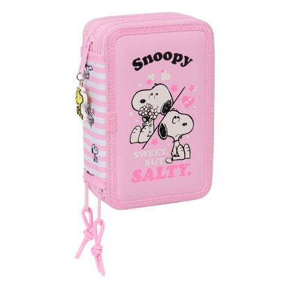 Snoopy triple pencil case, 37 pieces