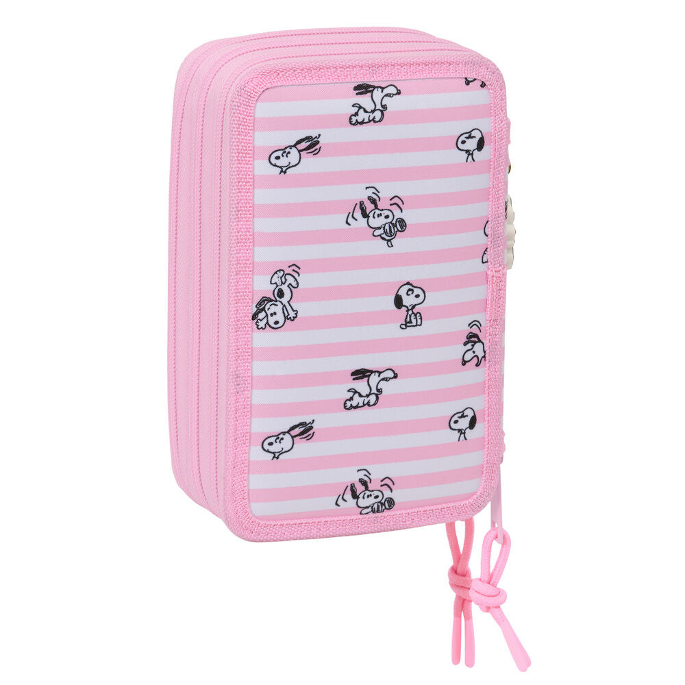 Snoopy triple pencil case, 37 pieces