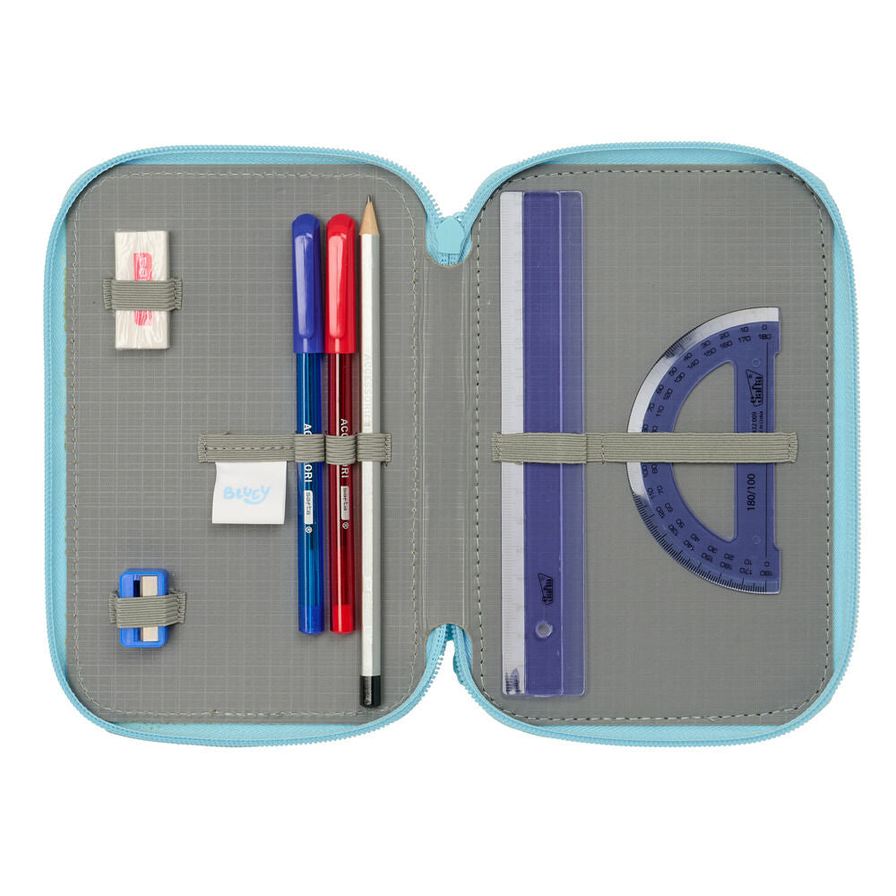 Ready Bluey triple pencil case 37pcs