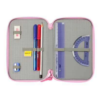 Snoopy triple pencil case, 37 pieces