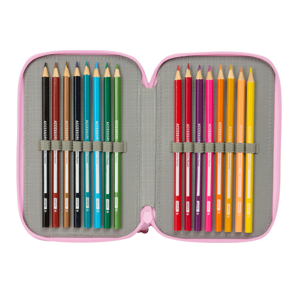 Snoopy triple pencil case, 37 pieces