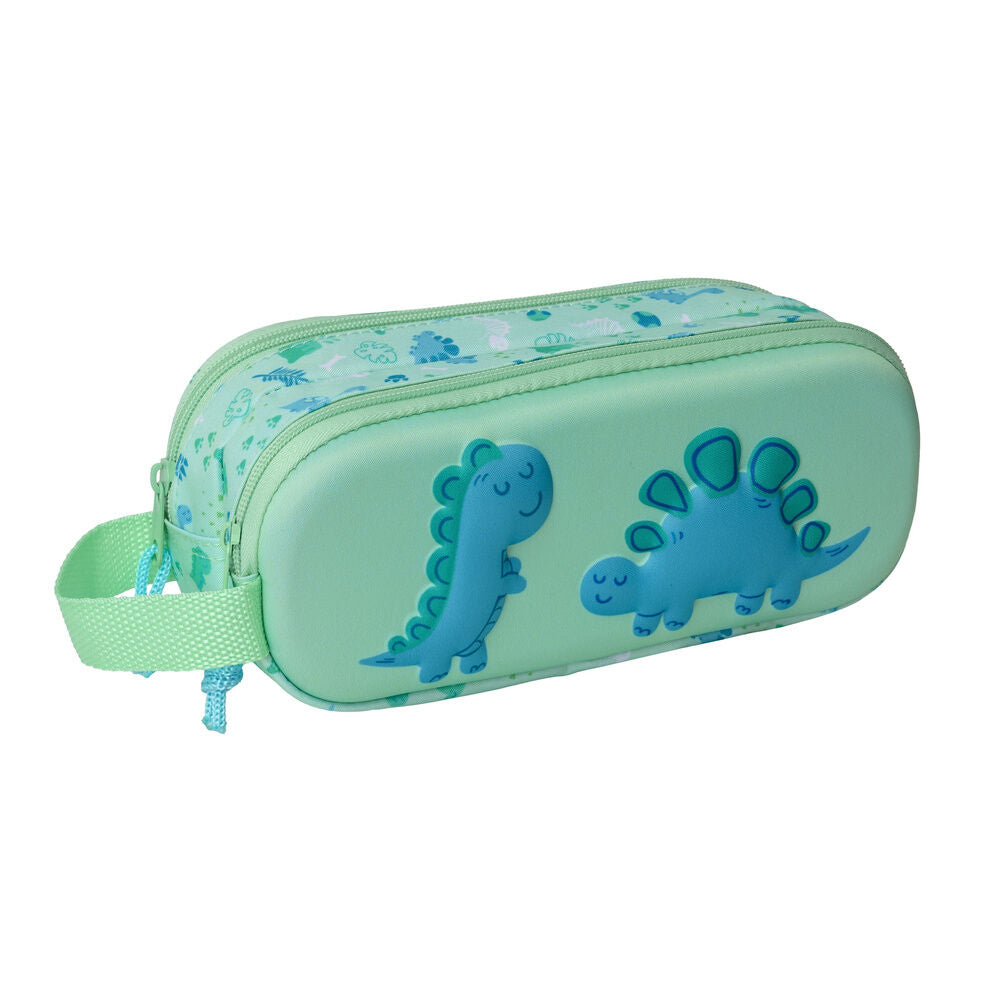 3D Dino double pencil case