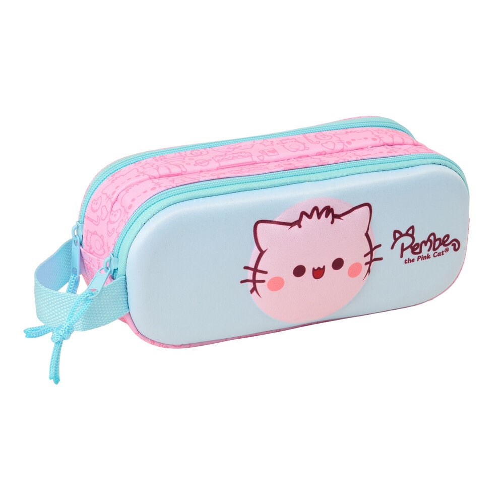 3D Pembe The Pink Cat double pencil case