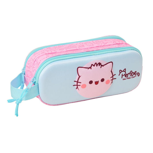 3D Pembe The Pink Cat double pencil case