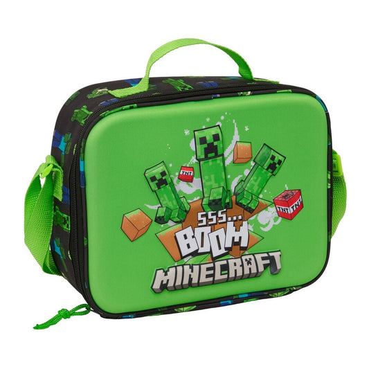 3D Minecraft thermal lunch bag