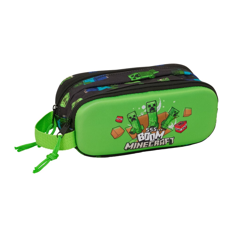 Estuche doble para lápices Minecraft 3D