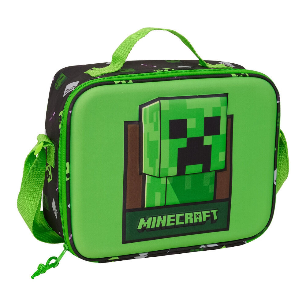 3D Minecraft thermal lunch bag