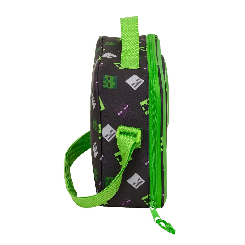 3D Minecraft thermal lunch bag