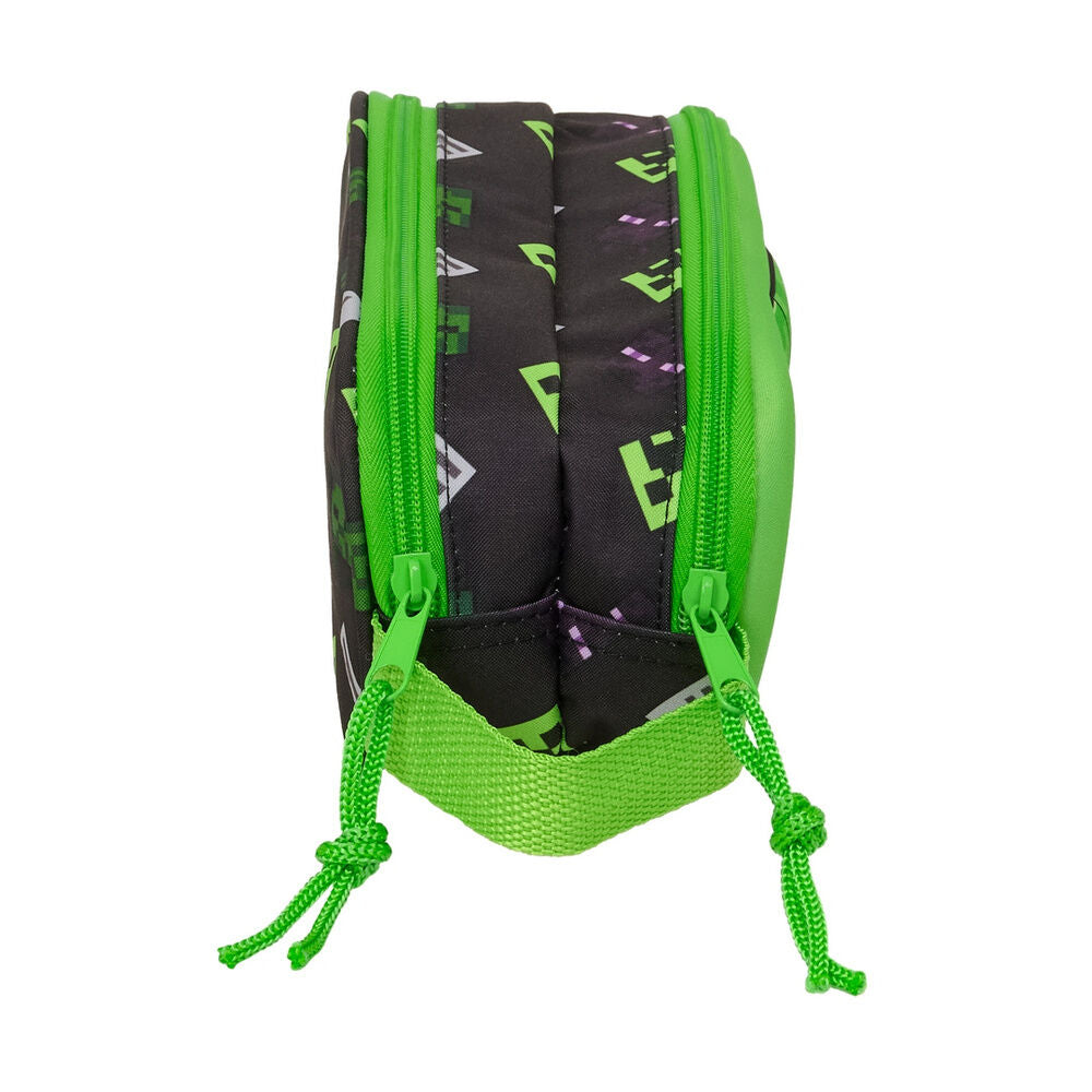 Estuche doble para lápices Minecraft 3D