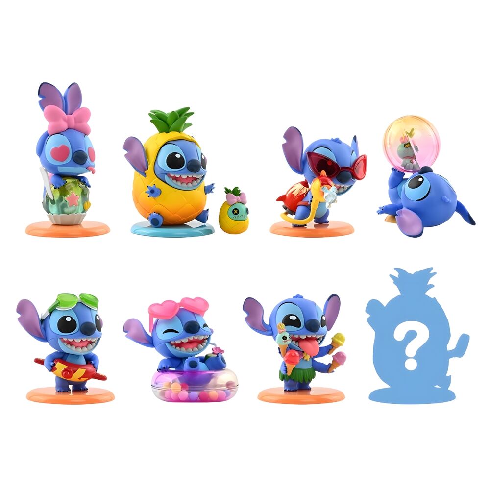 Figura sorpresa de Stitch de Cosbi en la colección navideña de Stitch de Disney