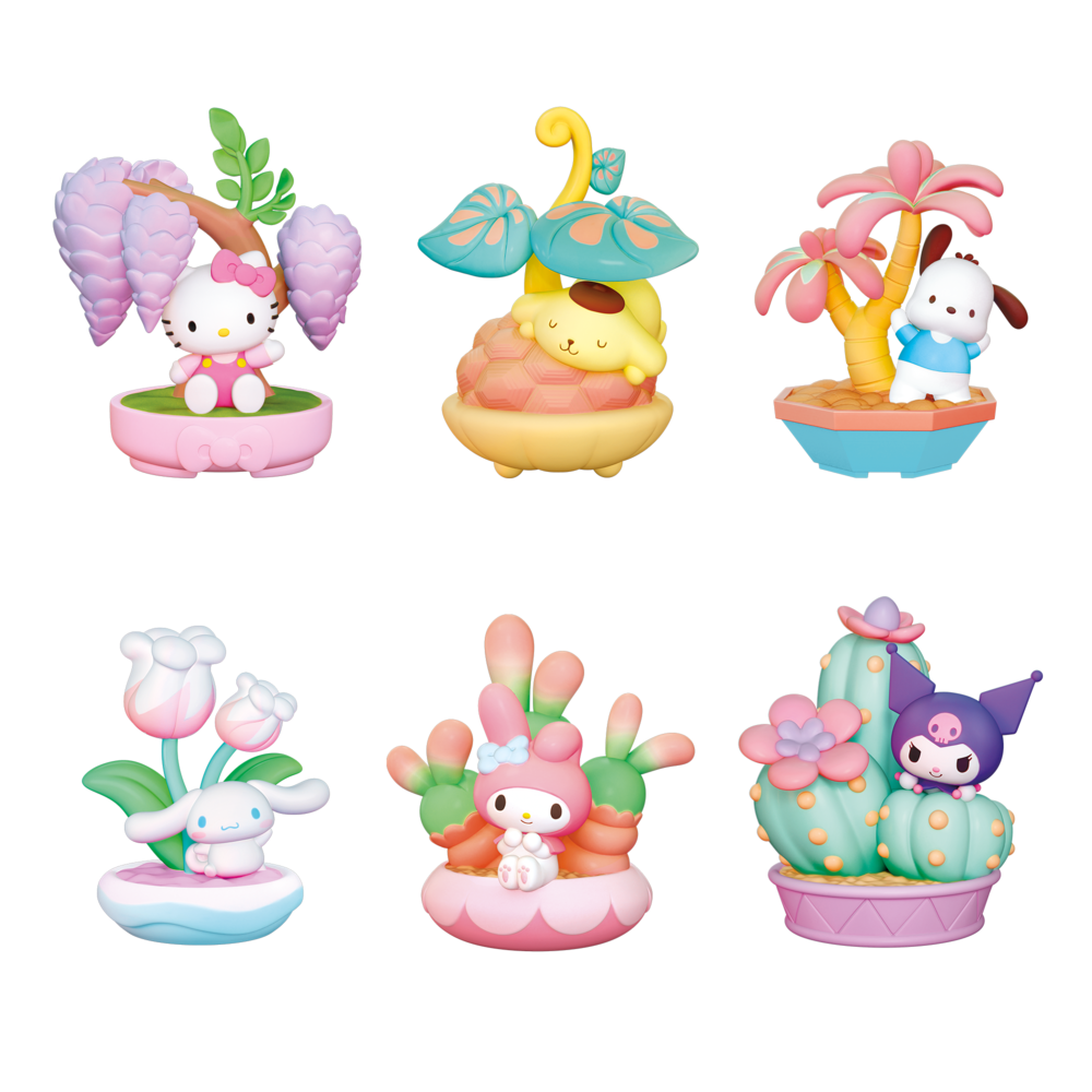 Figure Memo Stand Potted Delight Hello Kitty and Friends assorted
