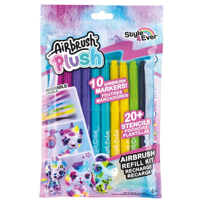 Airbrush refill 10 washable Airbrush Plush markers