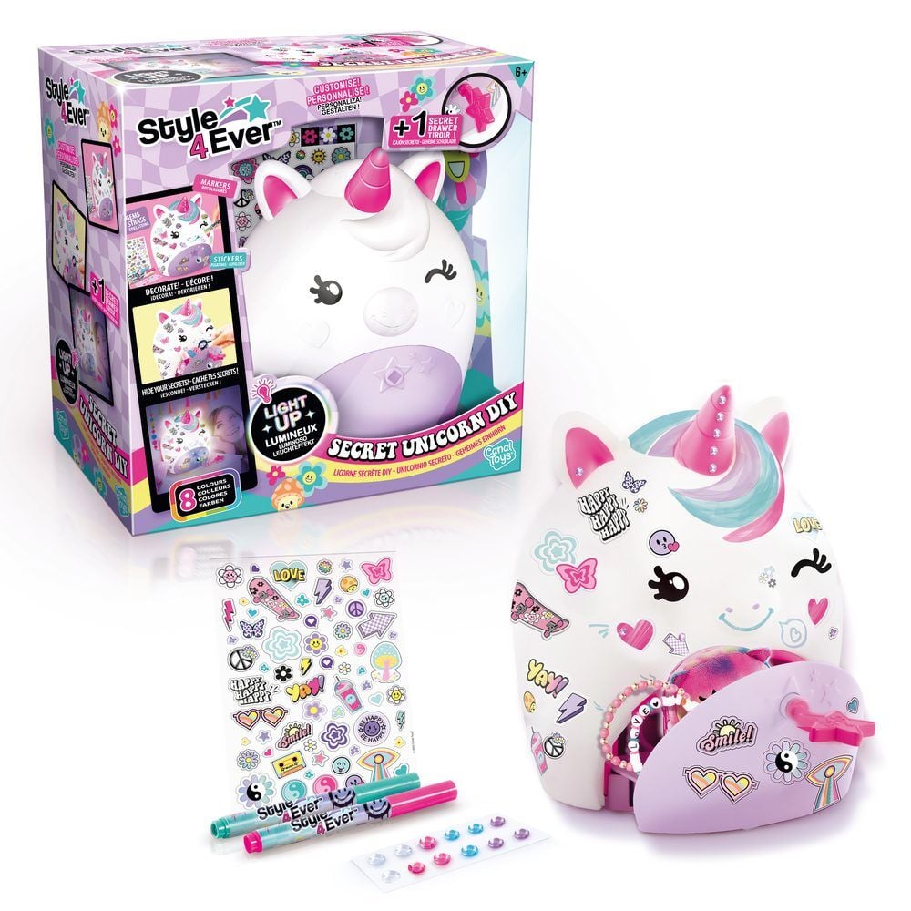 Unicorn lamp with secret key compartment Style 4Ever