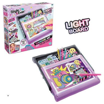 Style 4Ever Diamond Painting Kit with Light Board