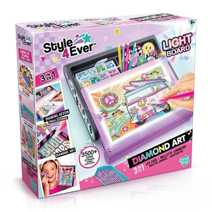 Style 4Ever Diamond Painting Kit with Light Board