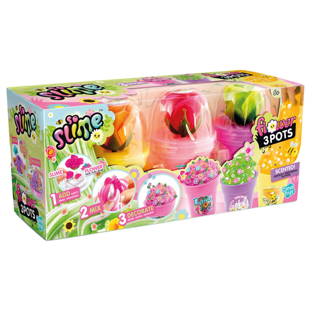 Set of 3 Slime Flower flower pots