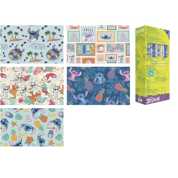 Disney Waves Stitch Gift Wrap Assortment