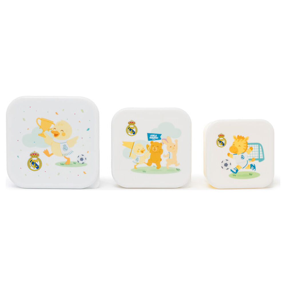 Real Madrid lunchbox set of 3