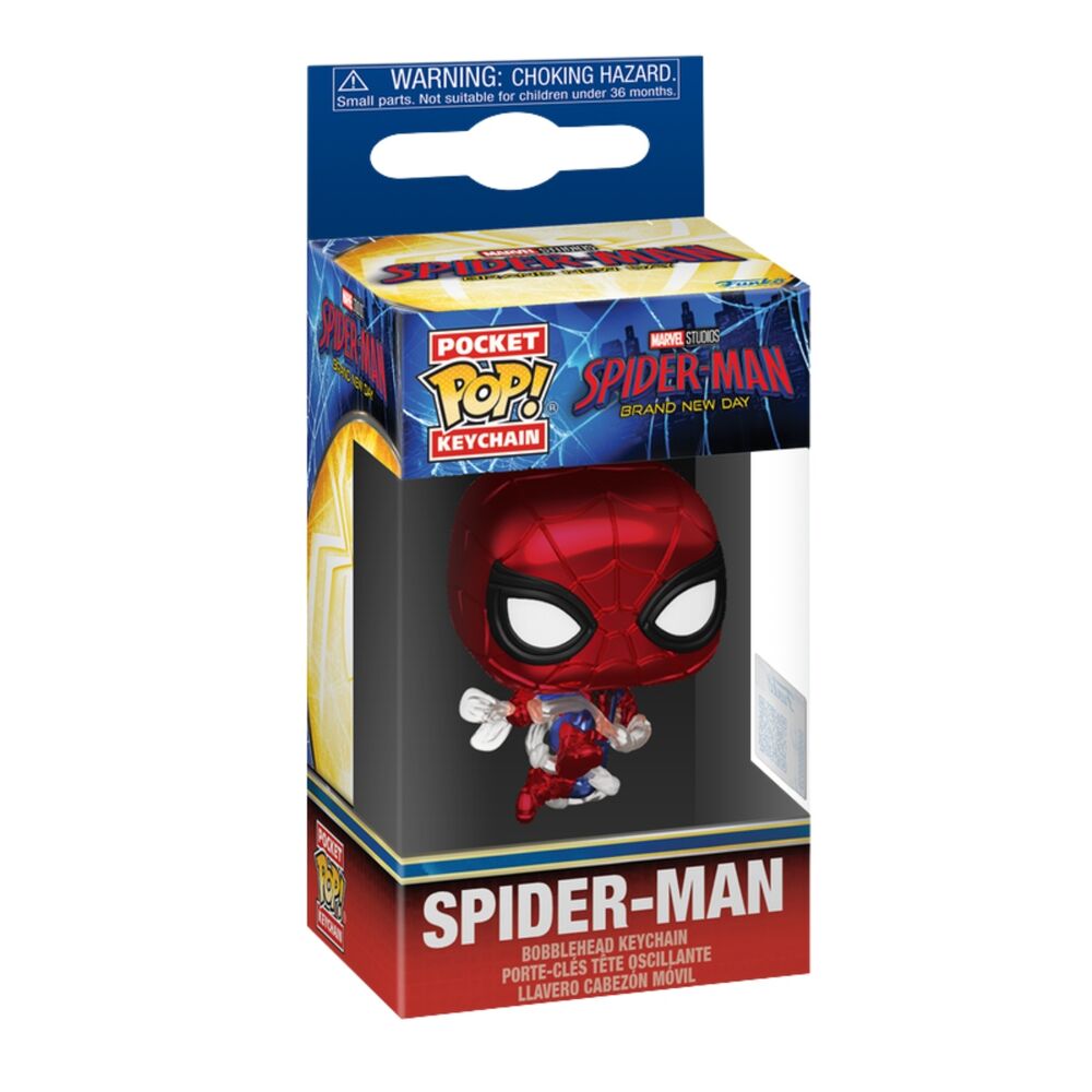 Pocket POP Keychain Marvel Spiderman Brand New Day Spider-Man Metallic