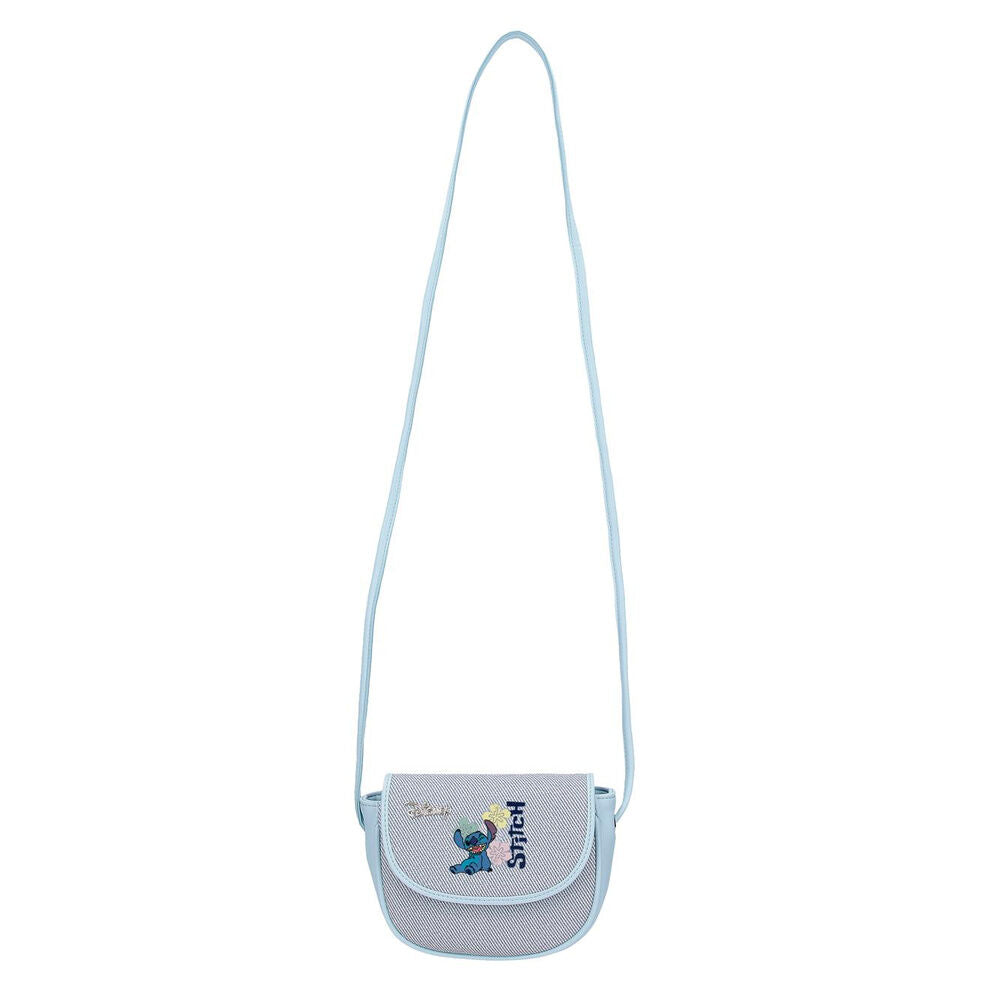 Disney Tiki Stitch Flap Crossbody Bag in Denim
