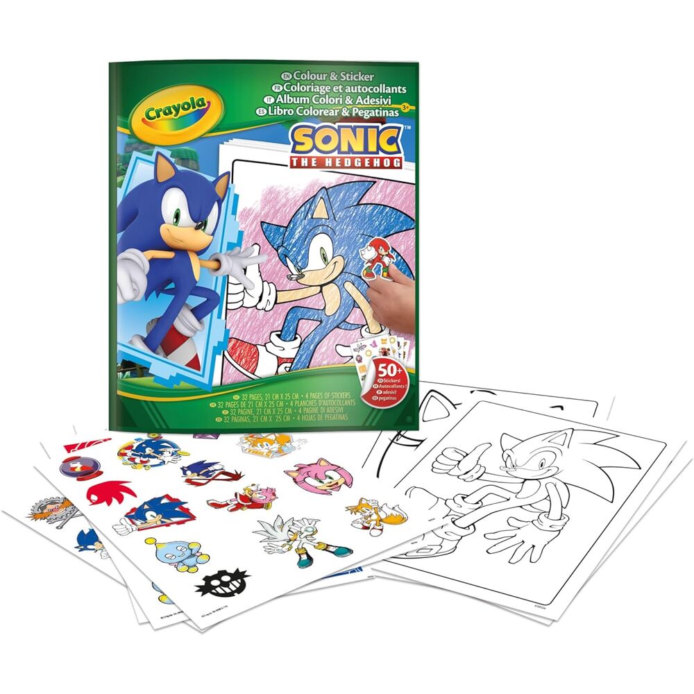 Coloring book stickers Sonic the Hedgehog