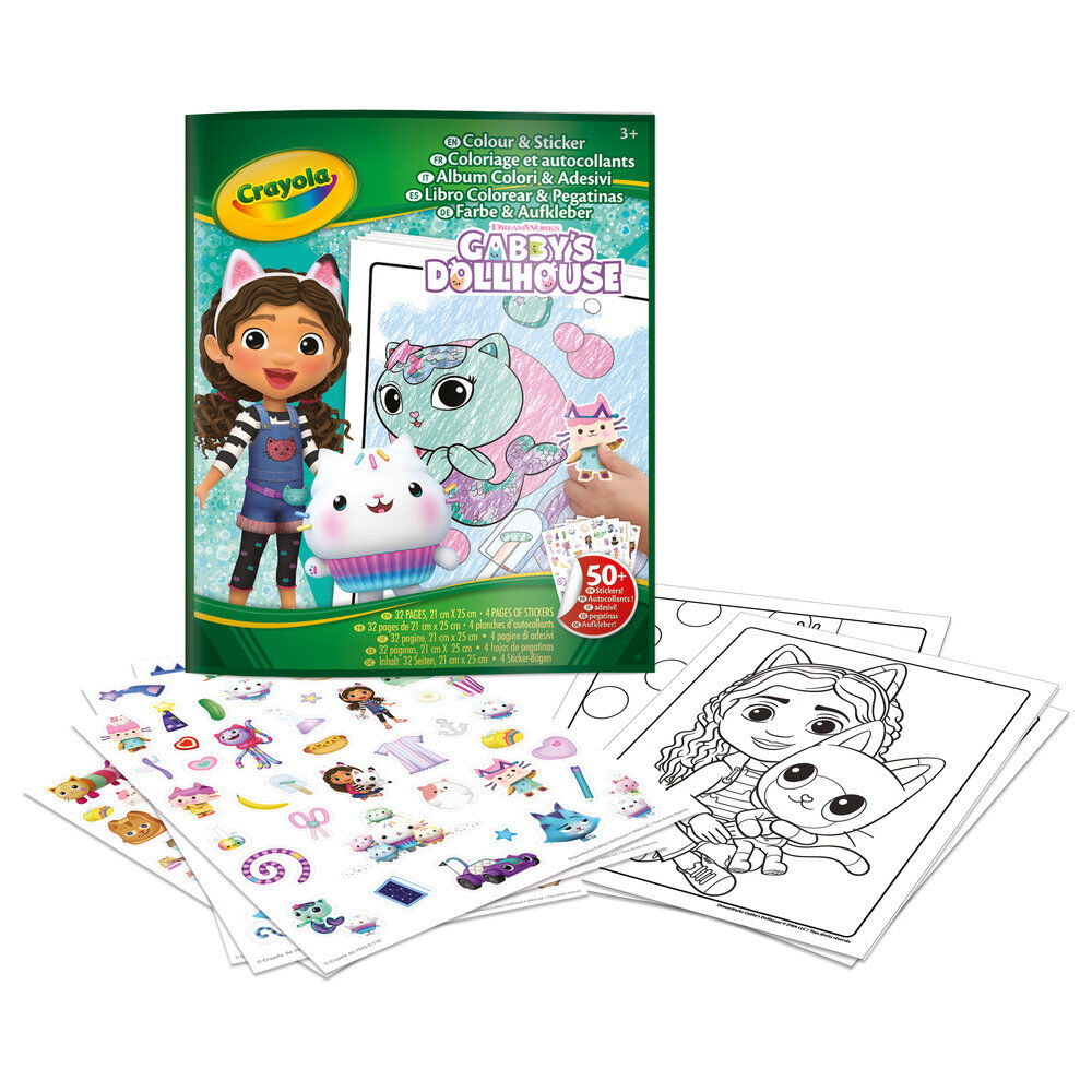 Gabby's Dollhouse Coloring Book Stickers