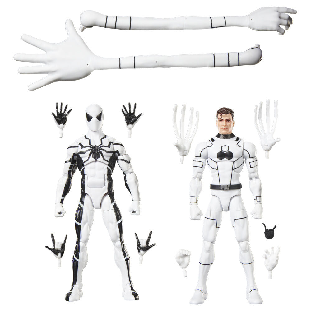 Set of 2 figures Mister Fantastic & Spiderman Fantastic Four Marvel Legends Series 15cm