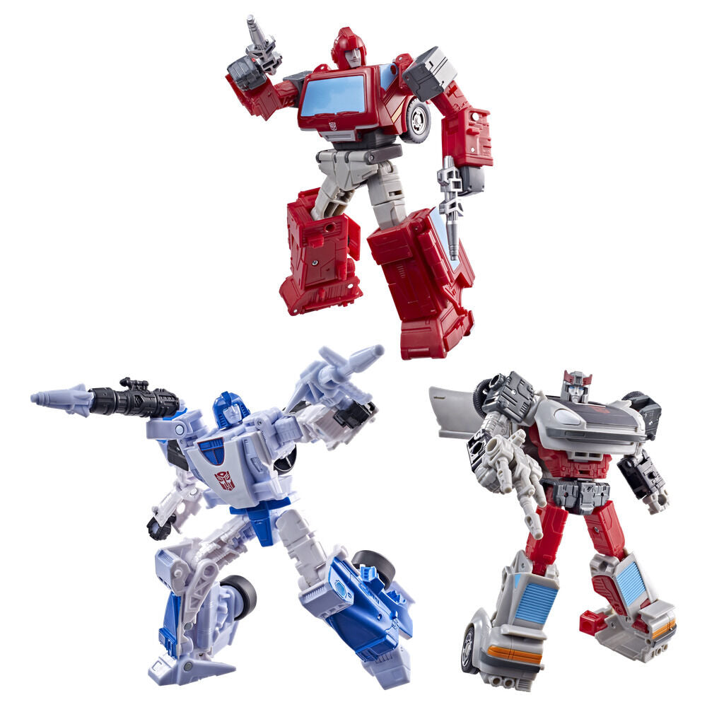 Set 3 figures Atobot Mirage & Ironhide & Bluestreak Age of the Primes Transformers 13-15cm