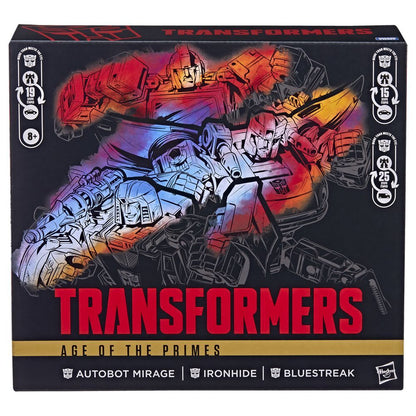 Set 3 figures Atobot Mirage & Ironhide & Bluestreak Age of the Primes Transformers 13-15cm